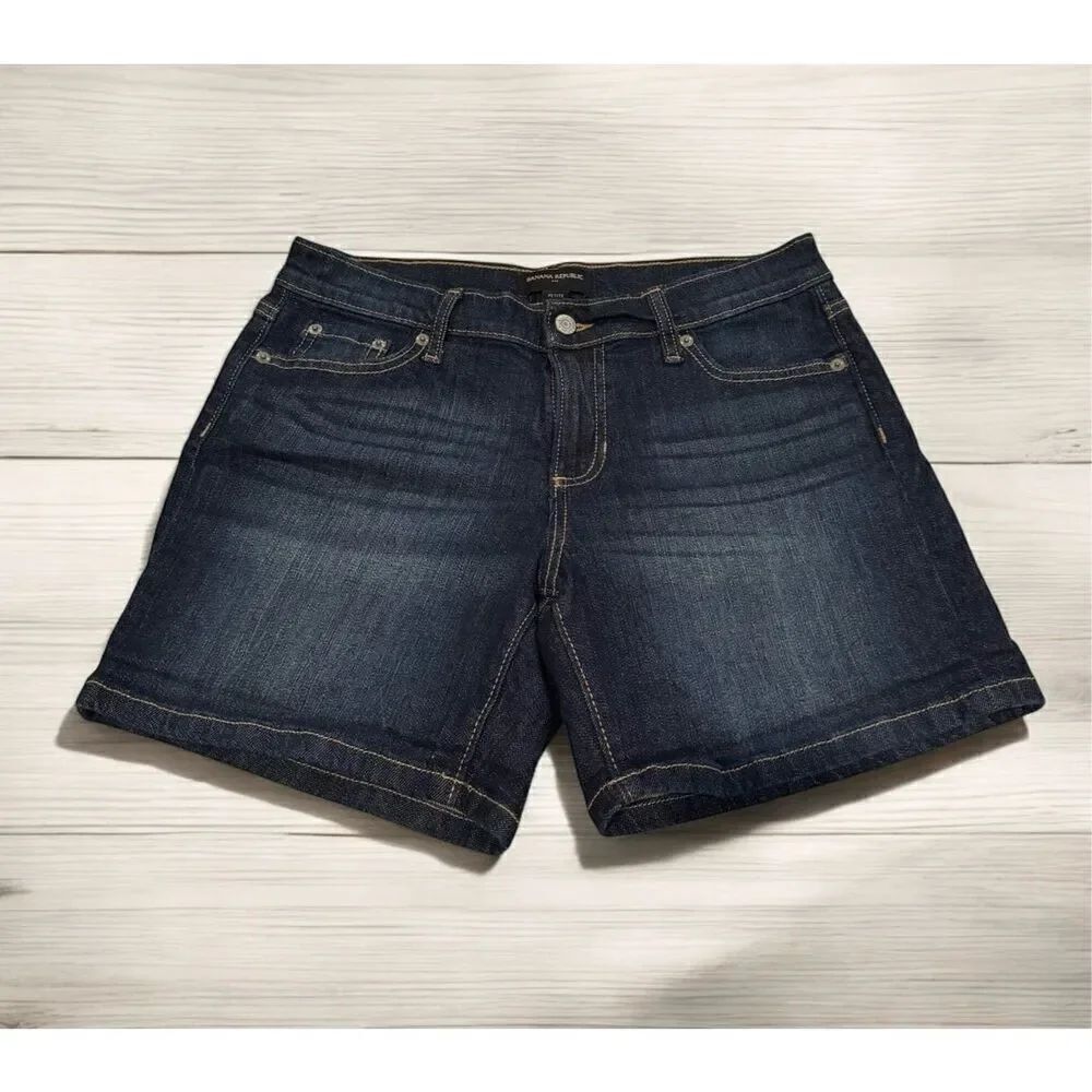 Banana Republic Jean Shorts | Dark Blue | Petite Size 10 - worn once!